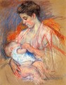Mère Jeanne allaitant son bébé mères des enfants Mary Cassatt